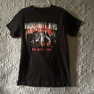 Backstreet Boys BSB DNA World Tour Concert Black Short Sleeve T Shirt Small